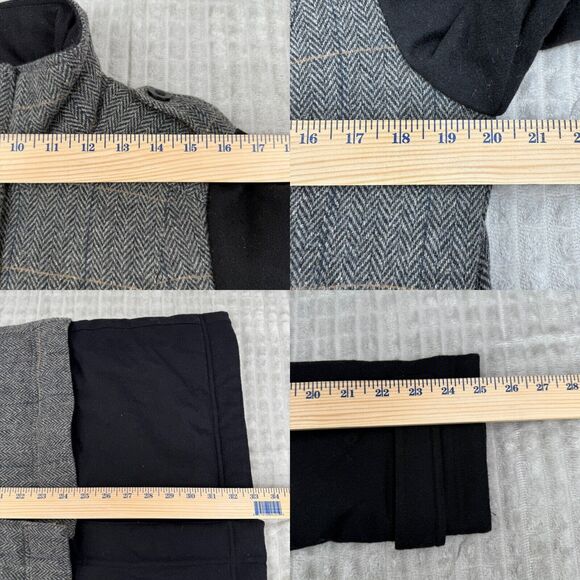 PrAna Convertible‎ Jacket Women's Medium Black Gray Insulated Caprise Parka Coat - Picture 7 of 8